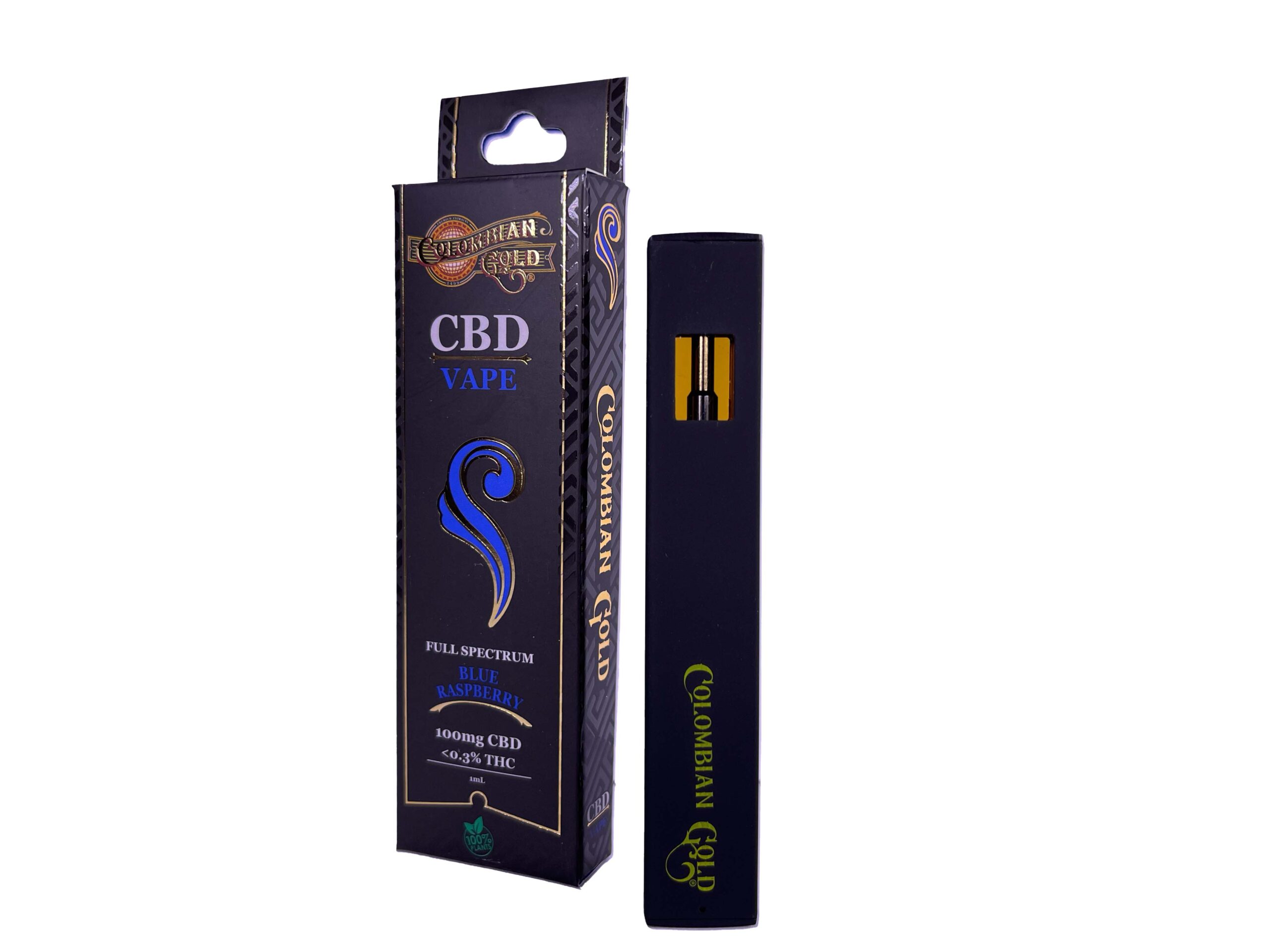 COLOMBIAN GOLD CBD Vape 100MG Blue Raspberry COLOMBIAN GOLD CBD Vape 100MG Blue Raspberry