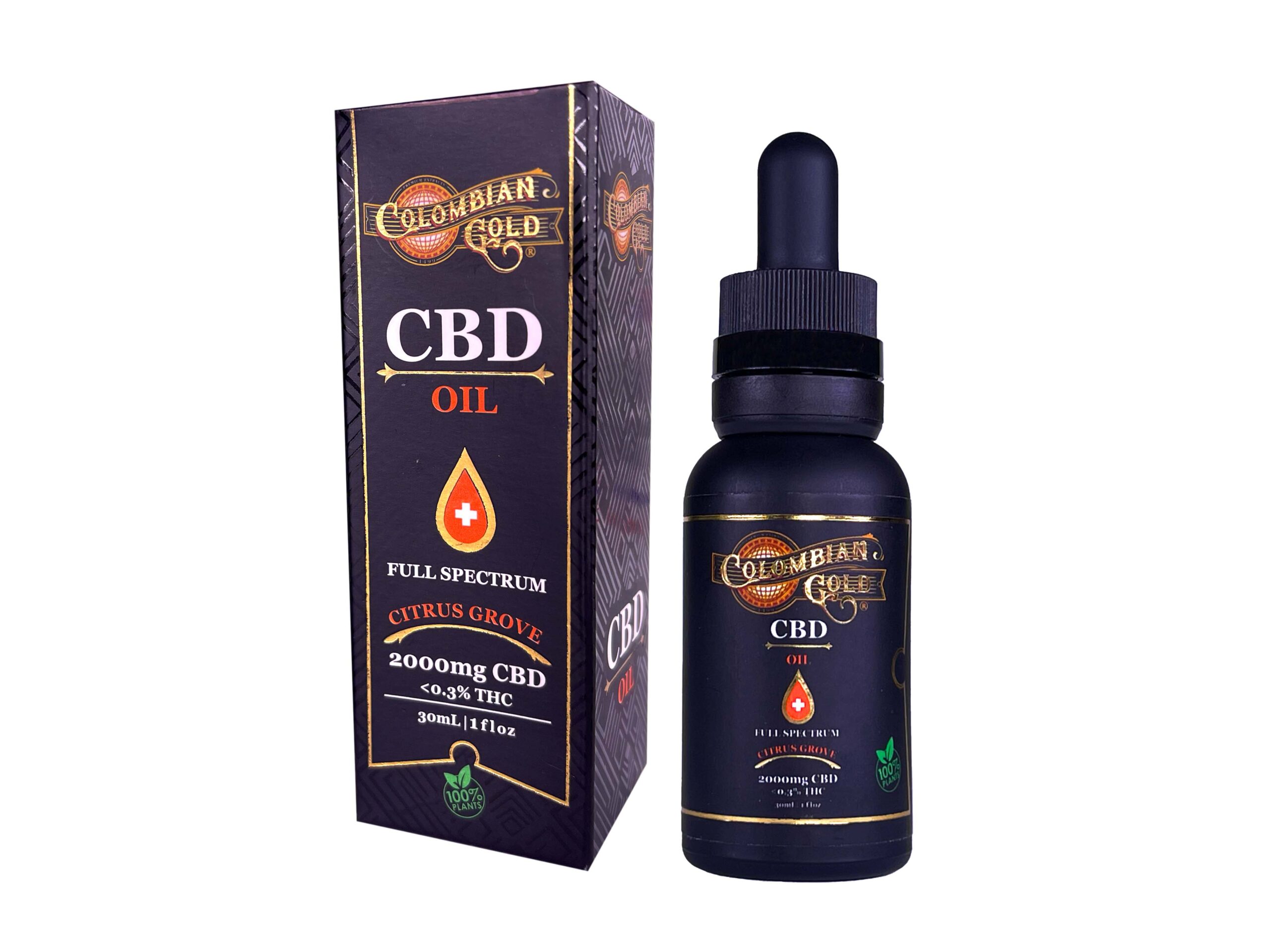 2000MG – Full Spectrum – CBD Oil Drops (Citrus Grove) - COLOMBIAN